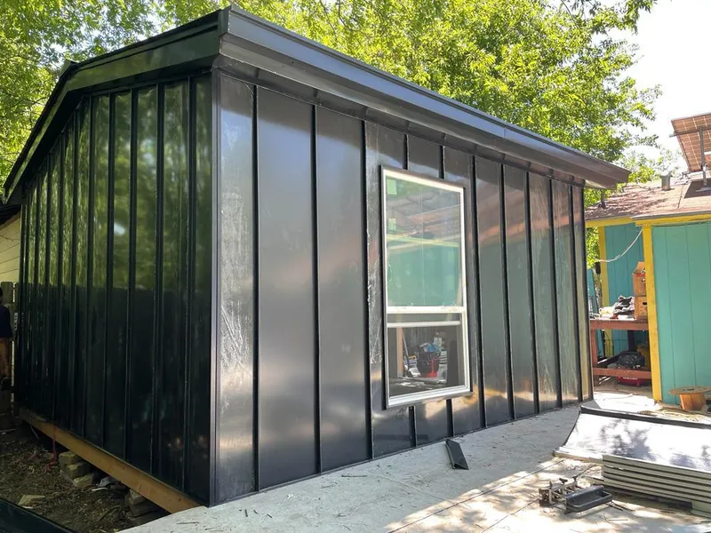 Black standing seam metal wall panels for Metal Roof Installation in Fairfield Glade